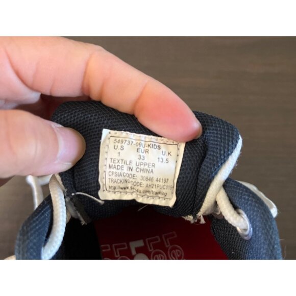 Levi's Boys Size 1 Blue White Colorblock Lace Up Sneakers Shoes Round Toe - Picture 5 of 6